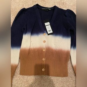 New Veronica Beard Perula Cardigan Sweater Ombré XS